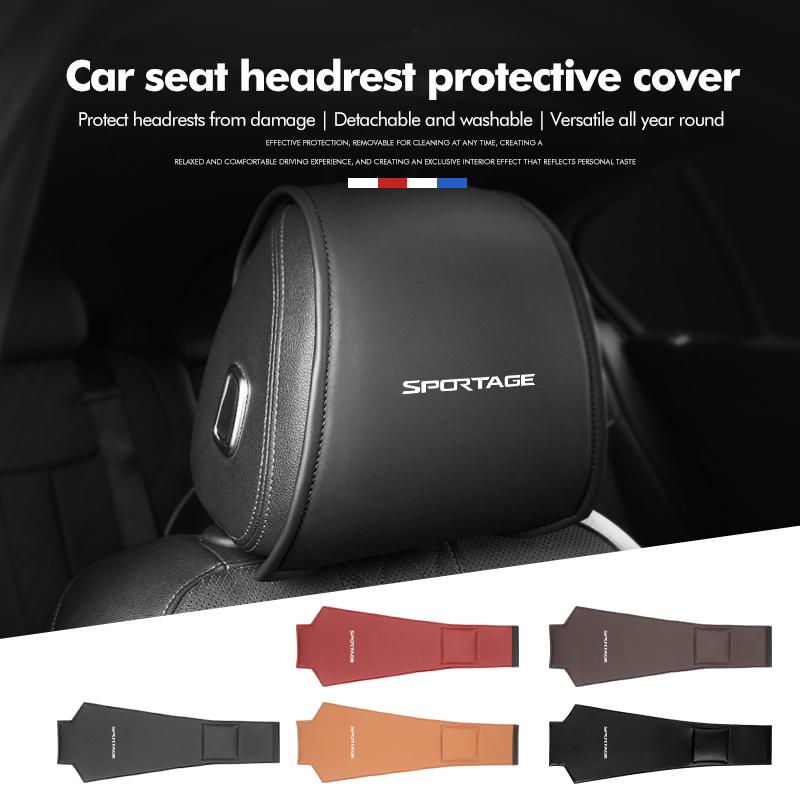 Car Styling Headrest Case Anti-Dirty Dustproof Protective Cover For KIA Sportage Rio K5 K2 Optima Cerato Proceed Venga Sedona