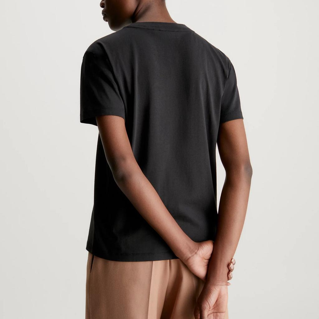 Calvin Klein Minimalist Casual Loose Logo Crew Neck Short Sleeve T-Shirt Women Tops Black K20K206967-BEH