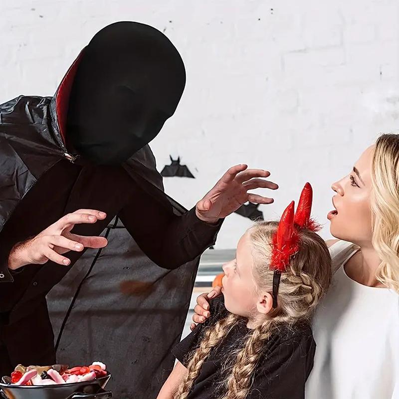 Pełna Maska Czarno-Biały Kaptur Rekwizyt Cosplay Kostiumy Halloweenowe Dorosły Dzieci Karnawałowa Impreza Przebierana Akcesoria Ducha