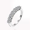 Moissnaite Ring for Women S925 Sterling Silver Wedding Sparkling Certificated Lab Diamond Finger Rings Jewelry