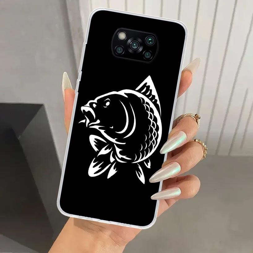 Nash Fishing Art Phone Case for Xiaomi Poco X5 X6 X7 Pro F7 Ultra M7 Redmi 15 15C 13 13C 12 12C 10 10A 10C 9 9A 9C 9T Shell Poco