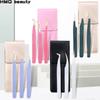 3Pcs Eyelash Extension Tweezers Set With Bag Stainless Steel Accurate 3D Volume Fan Lash Eyebrow Tweezer Makeup Tool Accessories