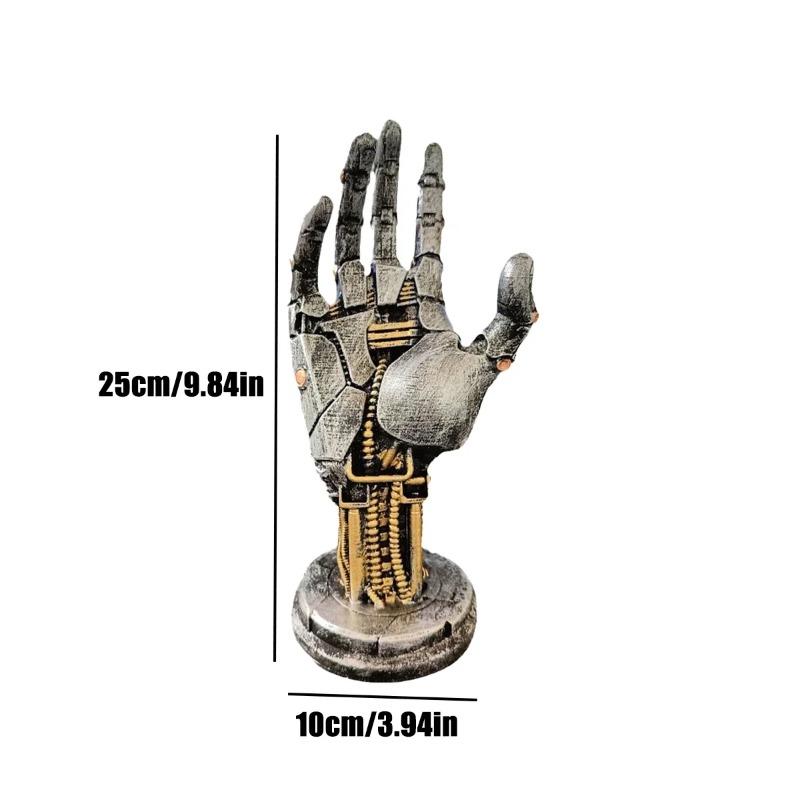 Cyberpunk Roboterhand Halloween Feiertag Gaming Schreibtisch Dekoration Harz Handwerksornament Coole Futuristisch Hand Gottes Kreatives Geschenk