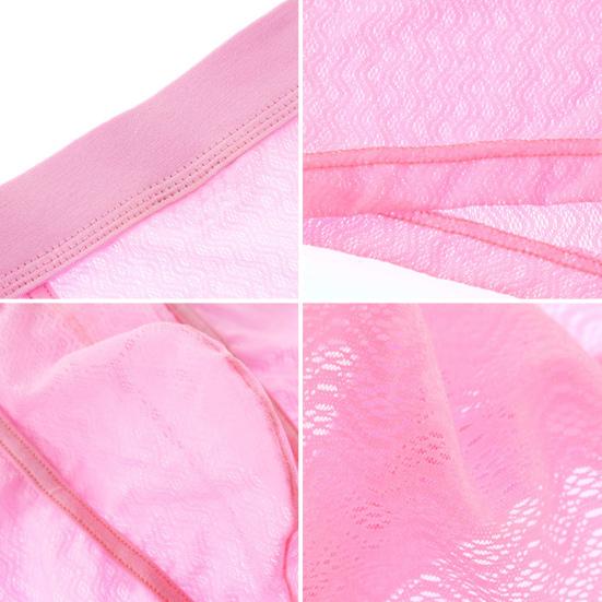 Men Boxer Underwear Summer Mid-rise Solid Color Ice Silk Thin Shorts Briefs Quick-Drying Sexy Panties Daily