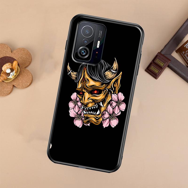 Hannya Demon Oni Case For Xiaomi POCO X7 Pro X3 X5 X6 F3 F5 F6 M6 Pro 11T 12T 13T 14T Pro 13 14 Ultra Cover