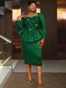 Plus Size Black Rhinestone Square Neck Ruffled Bodycon Evening Dress for Women