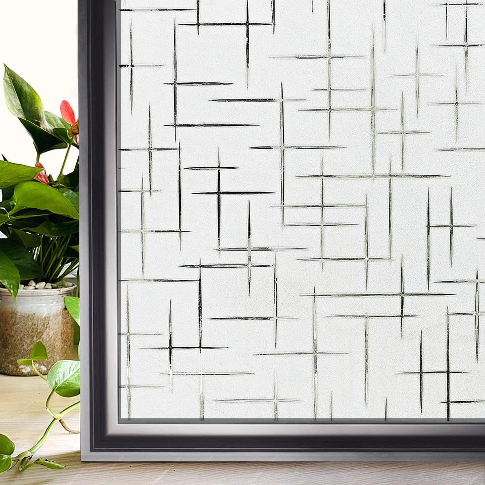 Window Privacy Film Rainbow Static Clings Heat Control Window Insulation Sun UV Protection Glass Vinyl Film for Home