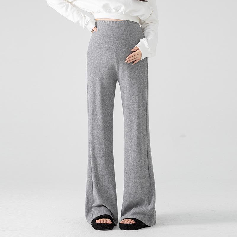 Nové volné těhotenské kalhoty do zvonu s přídavným sametem na podzim/zimu
