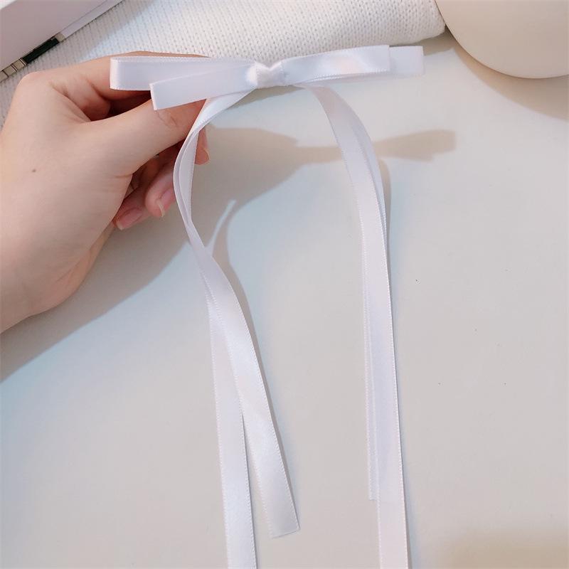 

Белая плетеная лента для волос с бантом и заколкой - Женские аксессуары для волос в хвостик и повязка-стример