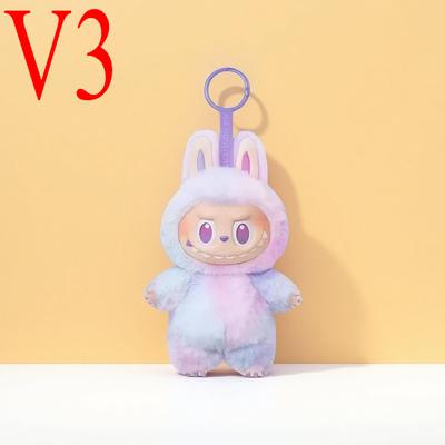 1Pc Cute Labubu Plush Doll Keychain Key Rings The Monsters Box Toy New Vinyl Doll Kawaii Backpack Pendant Decoration Case Gifts V3