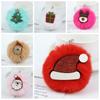 Christmas Plush Coal Ball Keyring Small Coal Ball Kawaii Christmas Keychain  Party Favors