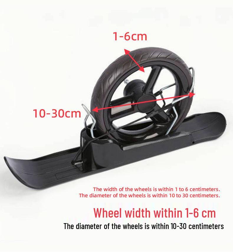 Sáňky a koloběžka pro dvojí použití: Lyžařské desky a příslušenství ke kočárkům pro děti