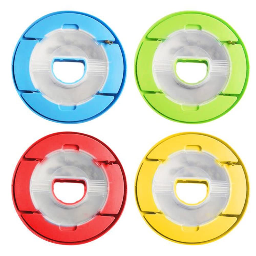 

LOYELEY Set of 4 Set of 4 Colors Spool Silicone Fishing Line Winding Fishing Line Bobbin Foldable Clamshell Design Fishing Line Protection Triggering