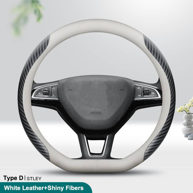 Auto Parts Car Steering Wheel Cover Anti Slip Pu Leather Steering Protector Anti Scratch Steer Wheel Cover Universal for 38cm