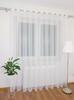 Ready-made white voile curtain 300x250 cm with eyelets - smooth