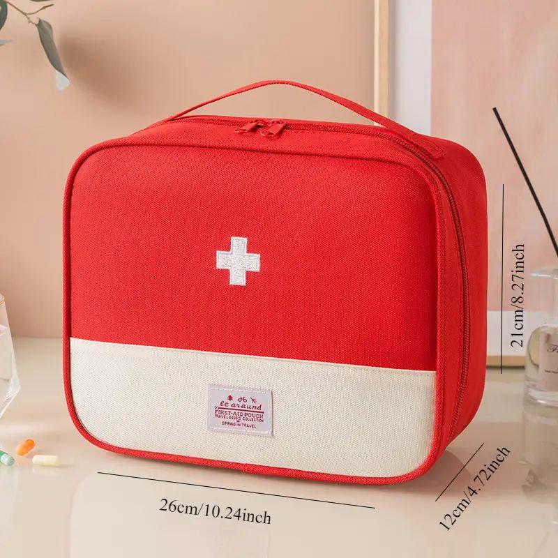 Portable Medical Bag Durable Waterproof Medicine Bag Travel Home Portable First Aid Kit with Sufficient Storage Space 1PC