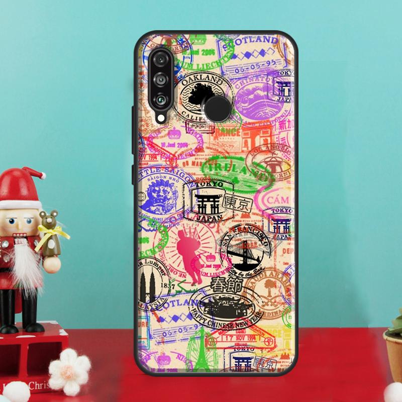 

Passport Travel Stamps For Huawei Nova 7i 8i 11i 12i 12s 9 10 SE Y90 Y60 Y70 Y72 Y61 Y91 P30 P40 Lite P60 Pro Case Huawei Nova 8i