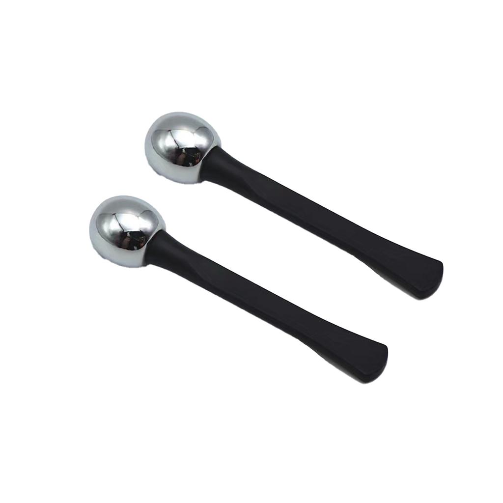 Zwei Stück Augencreme Roller Set - Metallstäbe für geschwollene Augen & Augenringe. Glatte Oberfläche, leicht zu reinigen. Farben: grün, weiß, schwarz