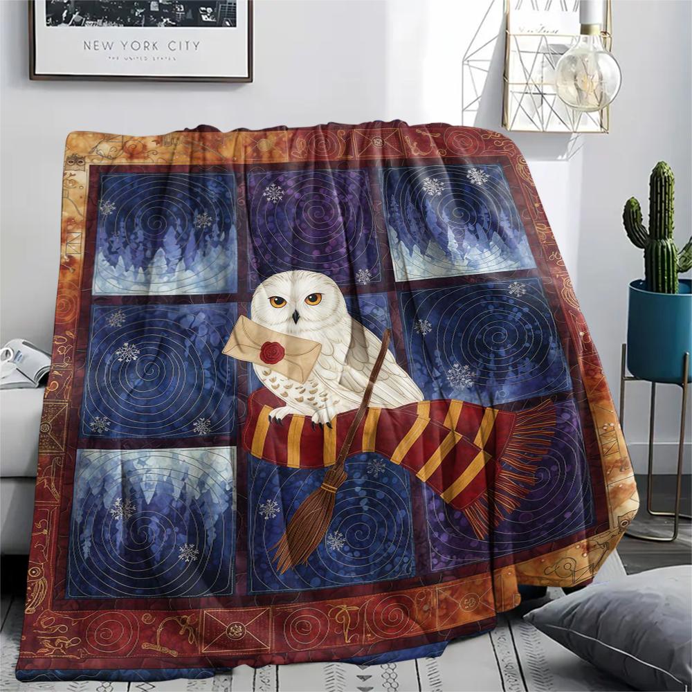 1 Peça Manta de Flanela com Estampa de Desenho Animado, Alta Qualidade Confortável para Todas as Estações, Decoração de Casa, Calor e Conforto, Perfeita para Presente de Natal Aniversário