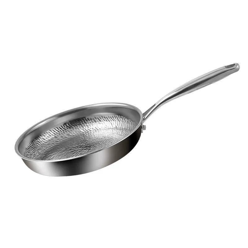 German Titanium Alloy Non-Stick Frying Pan with Fish Scale Hammer Pattern
