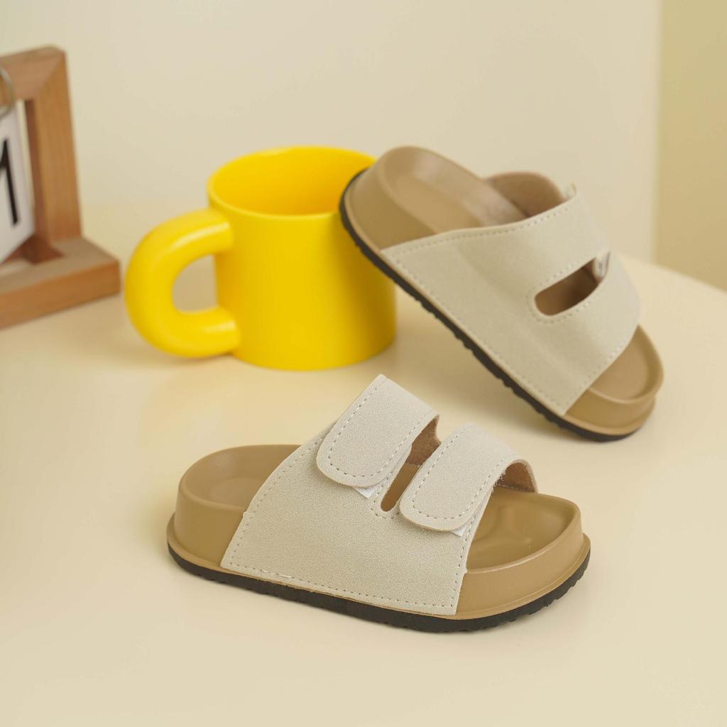 Non-Slip Kids' Birkenstock Sandals: Boys' Retro Flip-Flops & Girls' Velcro Sandals for Summer Outdoors