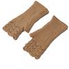 Knitted Half Finger Gloves Stretchy Warm Gloves Fingerless Thumb Hole Gloves