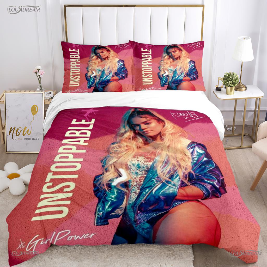 Comforter Casal Karol G Sexy Singer All Season Comforter Bedding Set Soft And S Single/Double/Queen/King