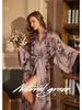 Women's Luxury Satin Long-Sleeve Bathrobe Collection - Spring Edition