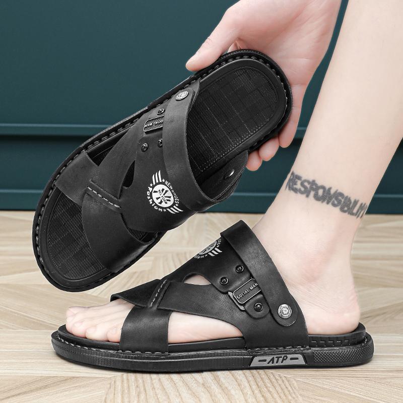 Mode Zehentrenner Herren Sommer Hausschuhe Freizeitschuhe Strandsandalen Outdoor Pantoletten Laufkomfort Designer Mode Luxus Leder