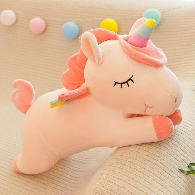 Unicorn Angel Plush Toy - Soft Sleeping Animal Pillow for Girls