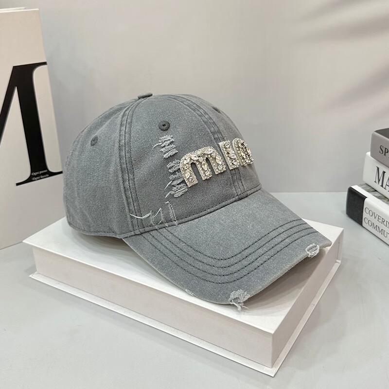 Модная джинсовая бейсболка с буквой из страз Adjustable