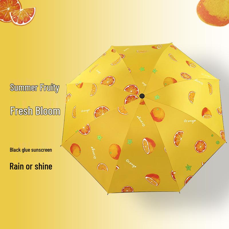Gradient 8-Rib UV Protection Folding Umbrella - Sun and Rain Ready
