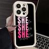 Phone Case for iPhone 17 Air 16E 15 16 Pro Max Girl Boss Lady Pink Cover 14 Plus 13 12 Mini Soft Shell Silicone Fundas