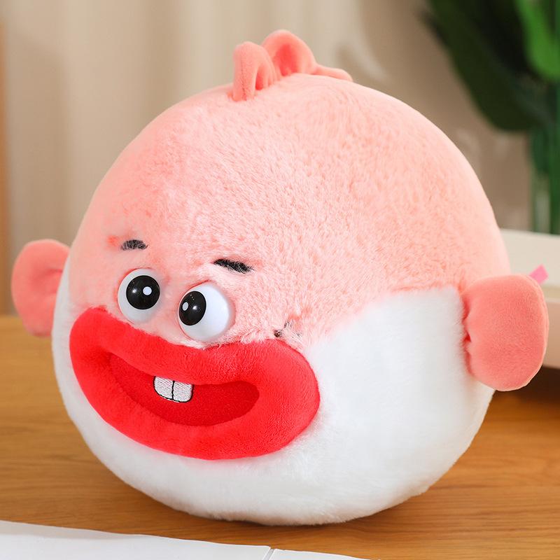 Ugly cute fish throw pillow plush toy doll chubby ocean fish doll children soothing doll