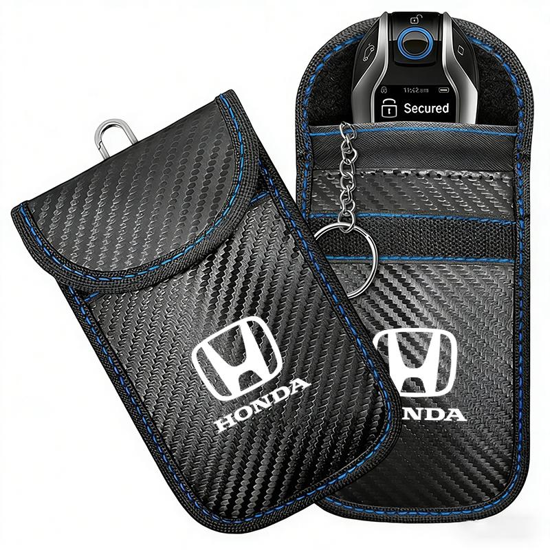 CLVRX1 Car Key Case Signal Blocker Bag RFID Shielding Pocket For Honda Civic XR-V CR-Z CRV HRV City Accord Legend Jazz RR VTi Fit