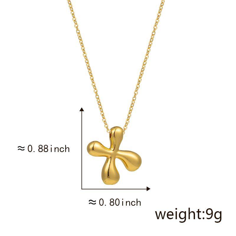 Cute Smooth Letter Necklace, Chubby Pendant, European and American Fashionable and Simple Collarbone Chain
