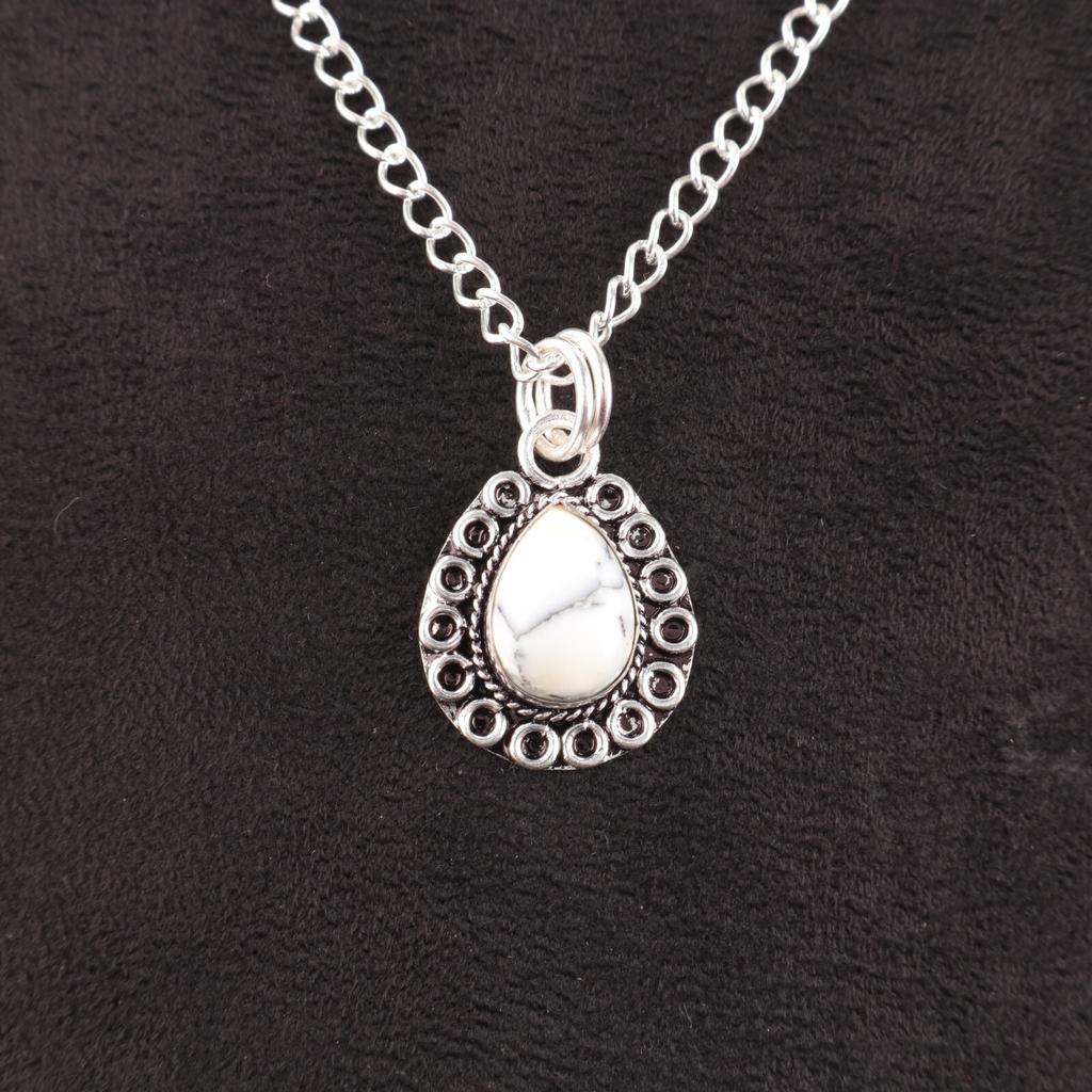 Pear Dendrite Opal Stone 925 Silver Artisan Anniversary Gift Unique Boho Pendant PP-26-21