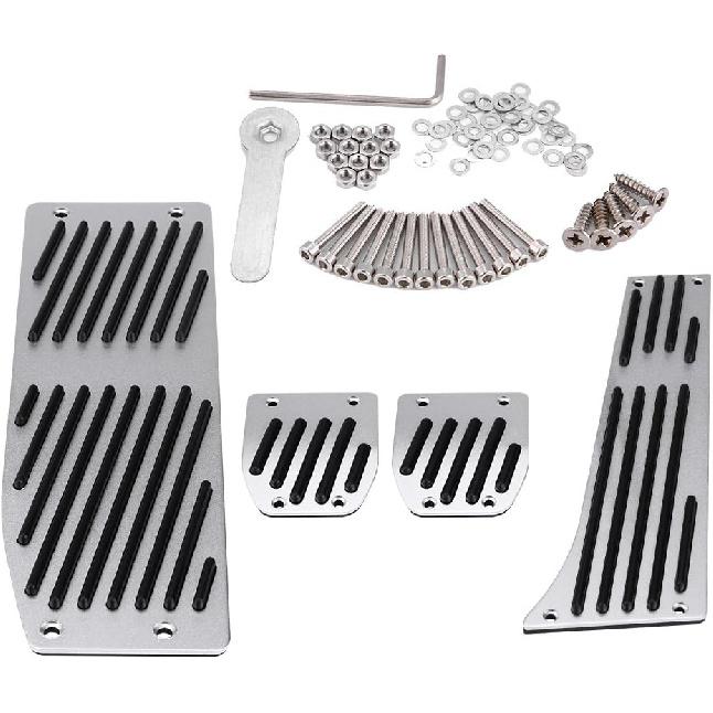 

Car Foot Pedal, Brake Foot Pedal 4pcs Car Manual Transmission Clutch Brake Foot Rest Pedal Pad for 1 3 5 7 X1 Series E30 E32