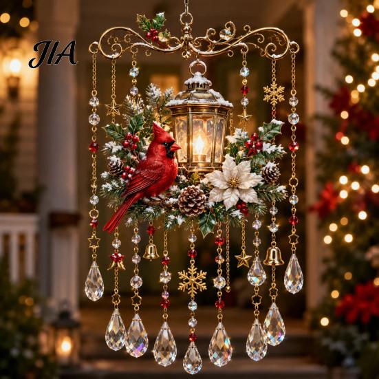 Atmosphärische Dekoration für Büroräume Weihnachts-Windspiel, Acryl-Sonnenfänger für Außenbereich Garten Terrasse Elegante Dekorationen Festival-Dekor, Hängend
