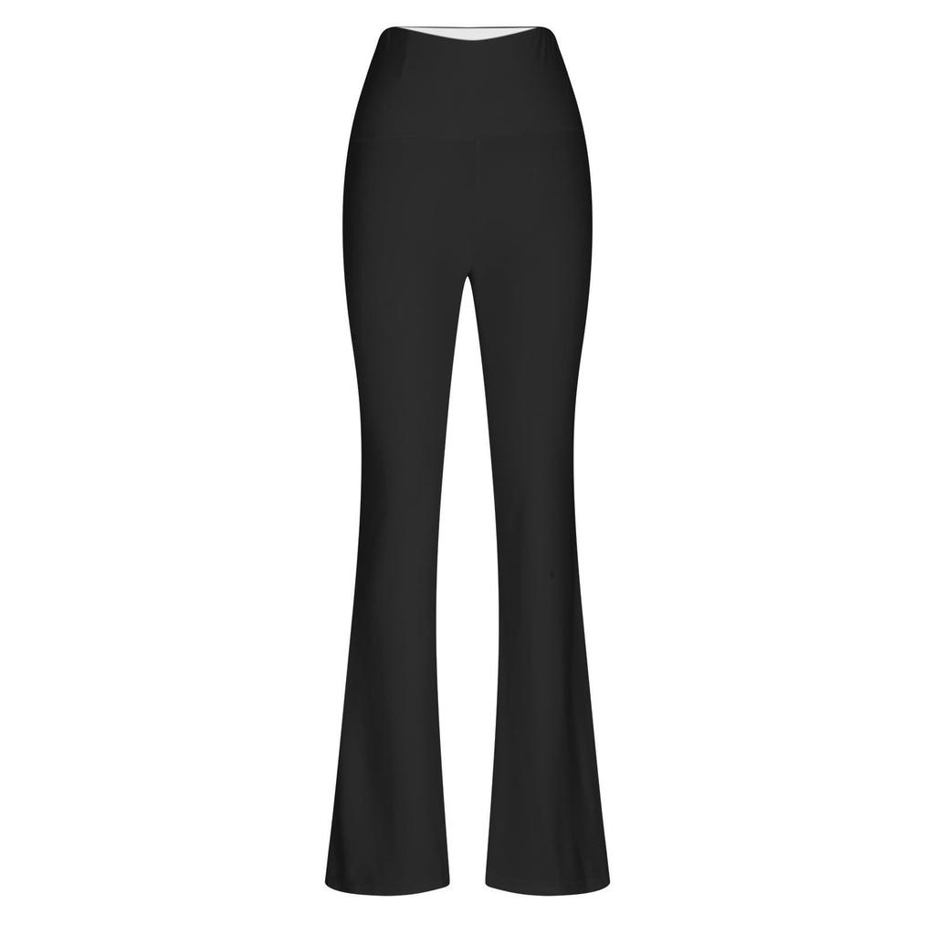 Moda feminina cintura alta levantamento de quadril yoga calças de moletom calças largas largas