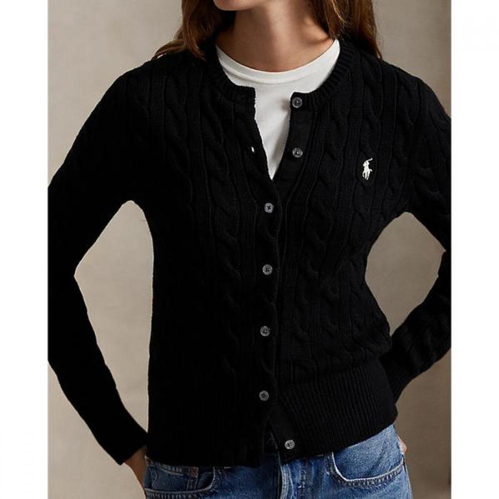 Polo Ralph Lauren Women S Cable Knit Cotton Crewneck Cardigan wmpoSwendw20460001