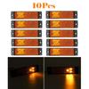10x 12V 24V 3-LED Car Side Marker Lights Clearance Turn Signal Reflector Stop Indicator Lamps Truck Trailer Caravan Lorry Van