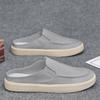 Men's Slippers Summer New Breathable Casual Shoes Outdoor Lightweight Non Slip Slippers Fashionable Canvas Half Slippers