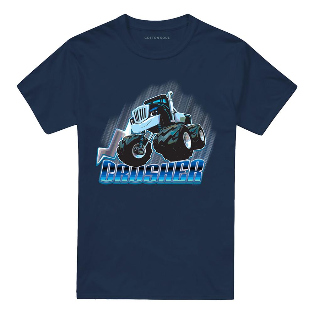 Blaze & The Monster Machines Unisex Adult Crusher Badge T-Shirt