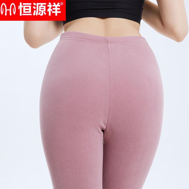 Hengyuanxiang Women's Fleece-Lined Thermal Leggings with Knee Pads TC-5002