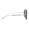 Gucci Horsebit Women's Sunglasses Square Frame Plate Sunglasses Grey Lenses Black Frame Black