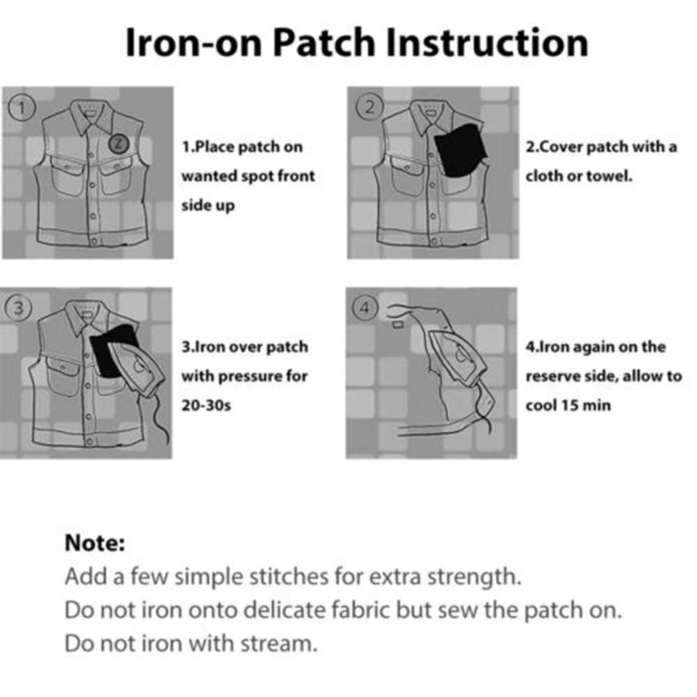 Fashionable Iron On Jean Patches for Clothes Repair 10Pcs Colors
