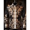 Long Sleeve Button Up Luxury Golden Shirt Chinese New Year Dragon 3d Print Hawaiian Shirt Men Women Fashion Eagle Design Blouse