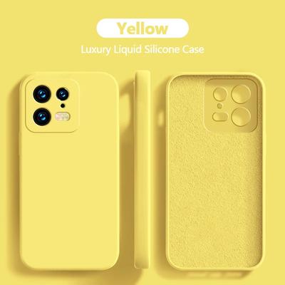 For Xiaomi 13 Case Square Liquid Silicone Camera Lens Protector Phone Cases For Xiaomi Mi 13T 13T Pro Mi13 Pro Ultra  Soft Cover