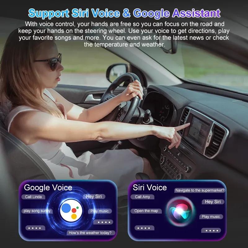 Wired To Wireless CarPlay/Android Auto Adapter, 5GHz WiFi5,USB/type-c Plug and Play, for 99% Original Wired CarPlay/Auto Cars